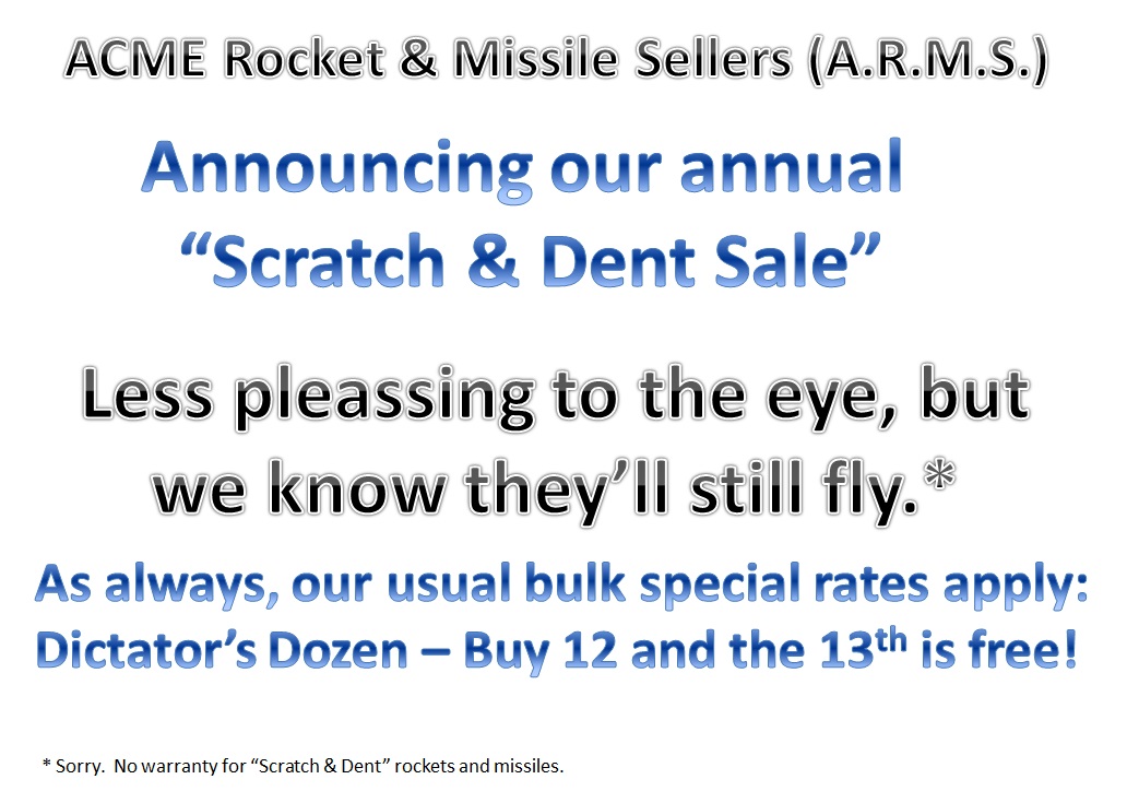 acme rocket missile scratch dent sale1.jpg