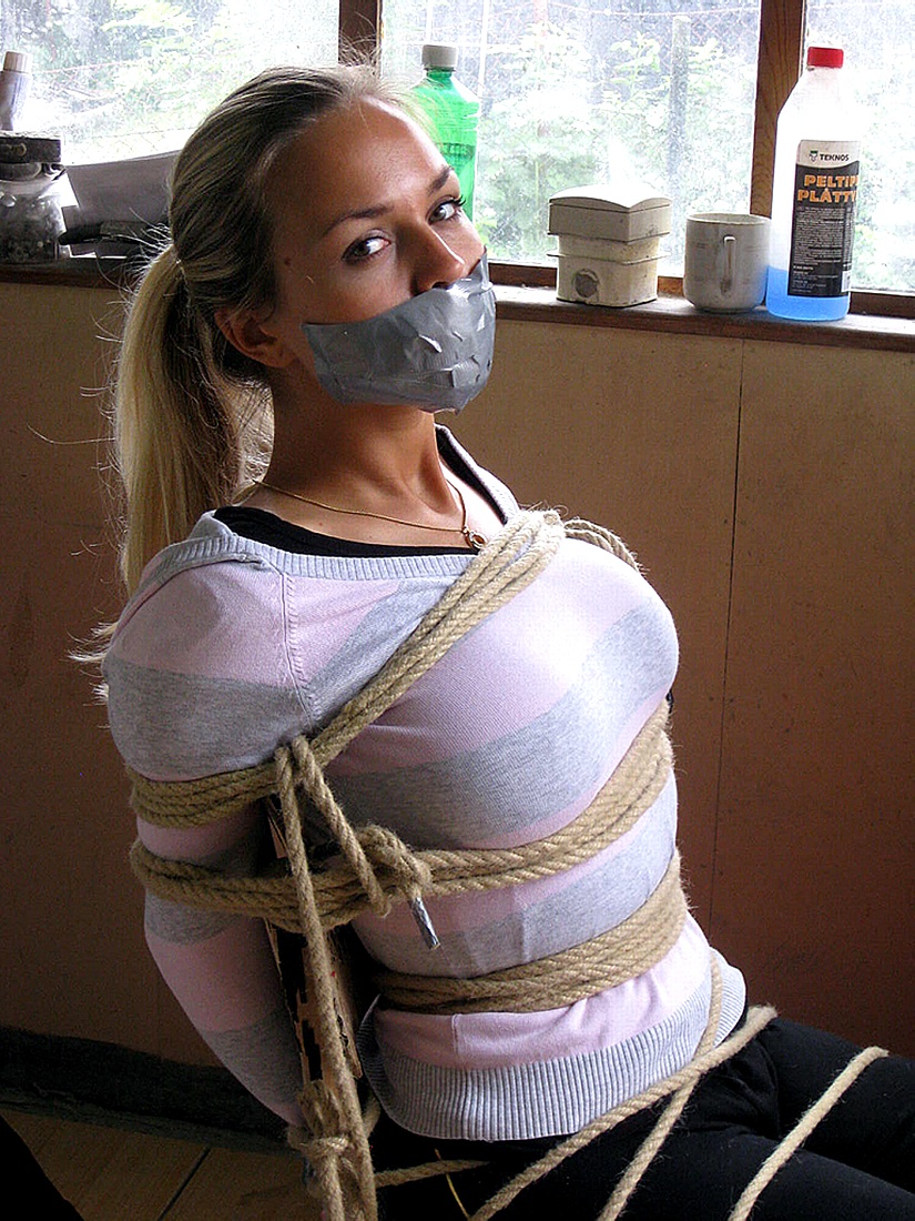Chairtied and gagged
