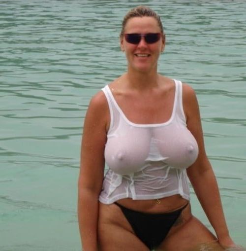 big tits in wifebeaters