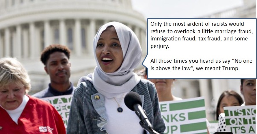 tweet about ilhan omar racists refuse to ignore crimes.jpg